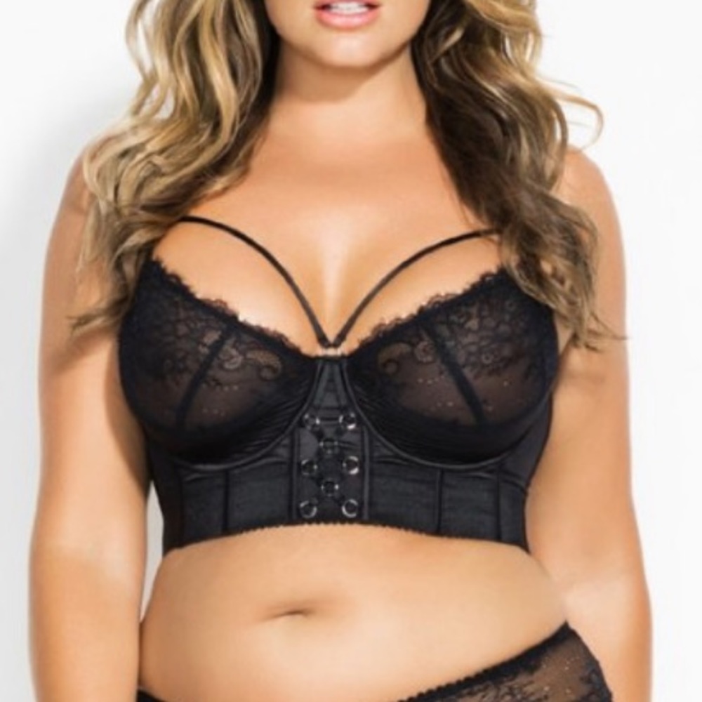 city chic aria longline bra & panty set